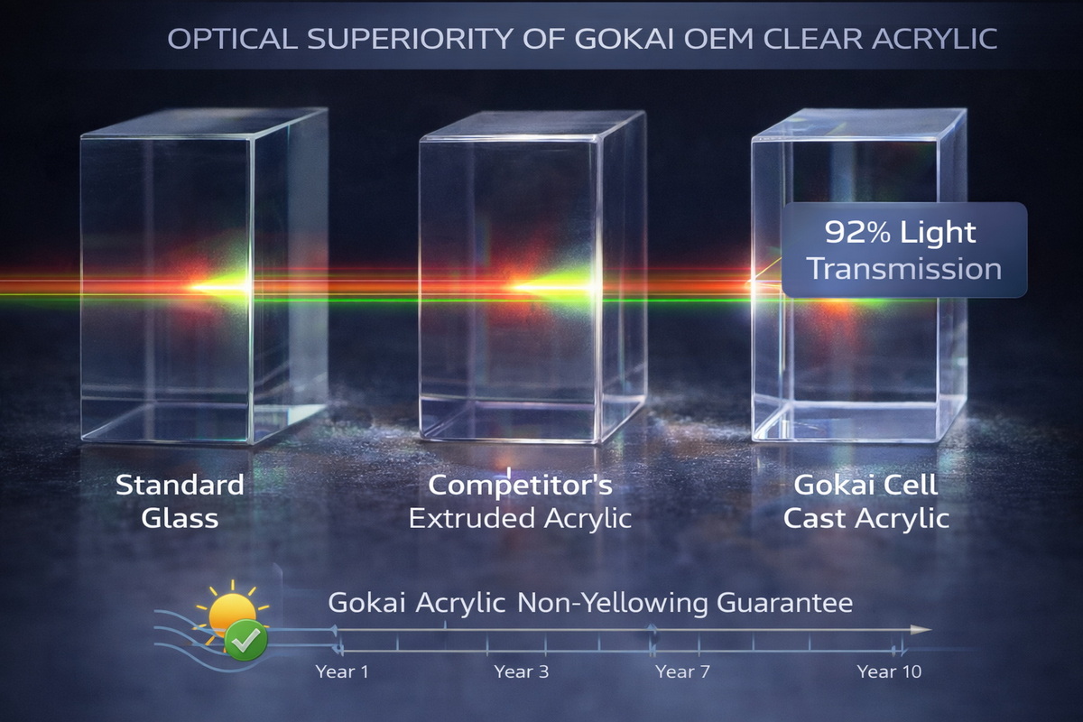 Hoja acr&iacute;lica Gokai Claridad &oacute;ptica y estabilidad UV Metric.jpg