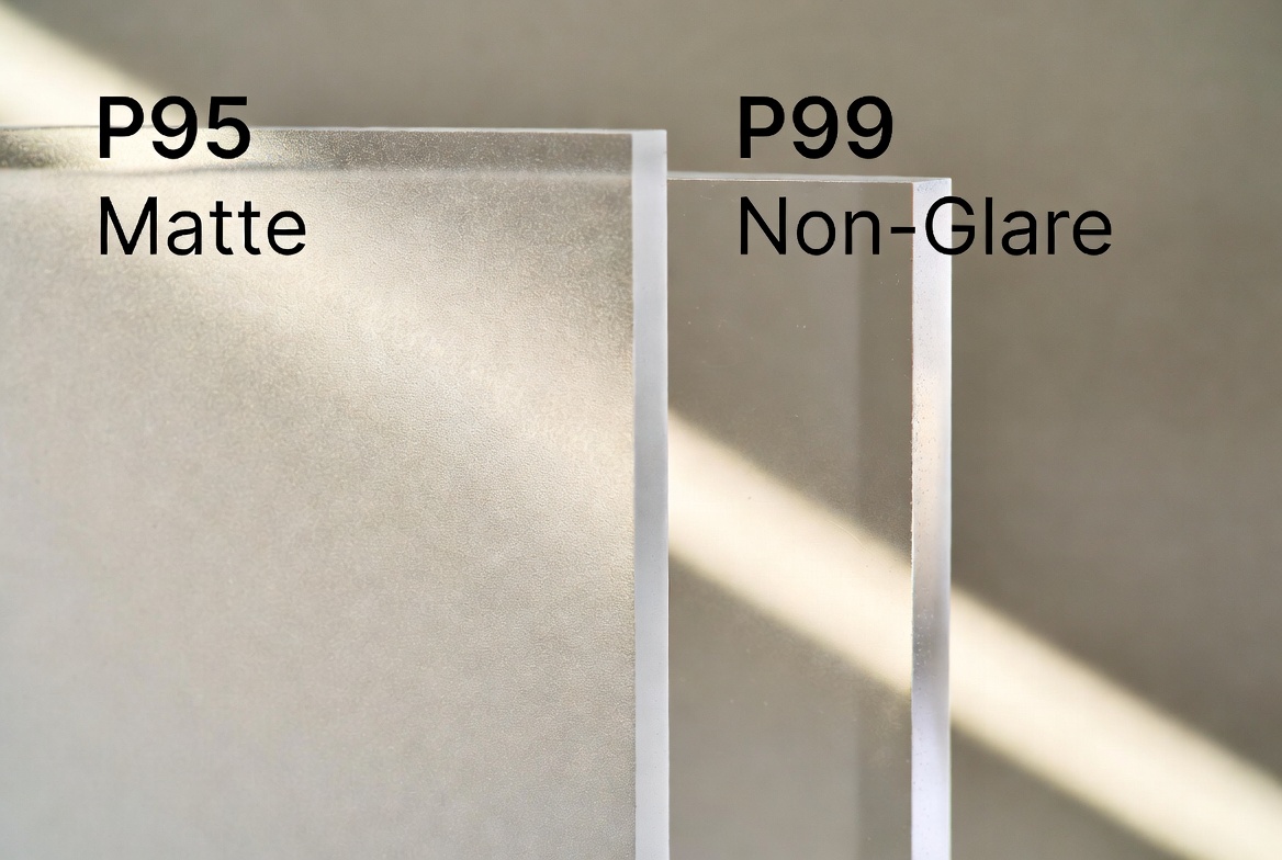Detalle de textura de superficie P95 y P99