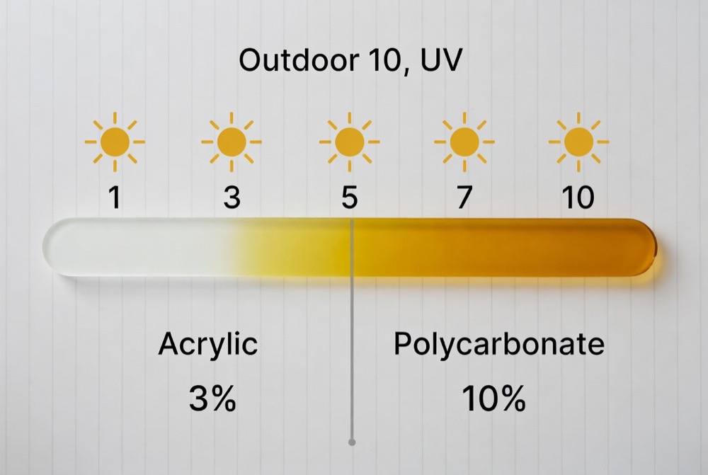 Comparaci&oacute;n de la l&iacute;nea de tiempo de degradaci&oacute;n UV
