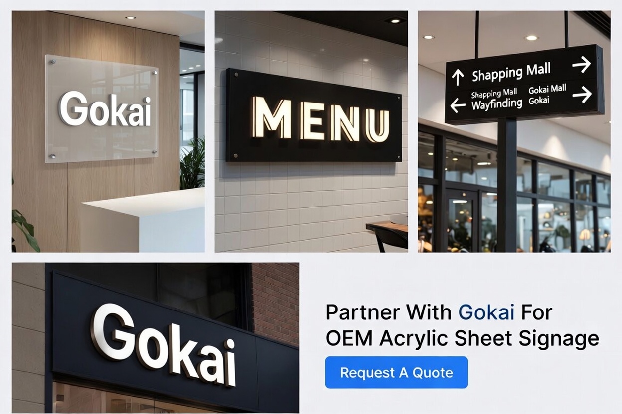 Portafolio de se&ntilde;alizaci&oacute;n acr&iacute;lica con CTA