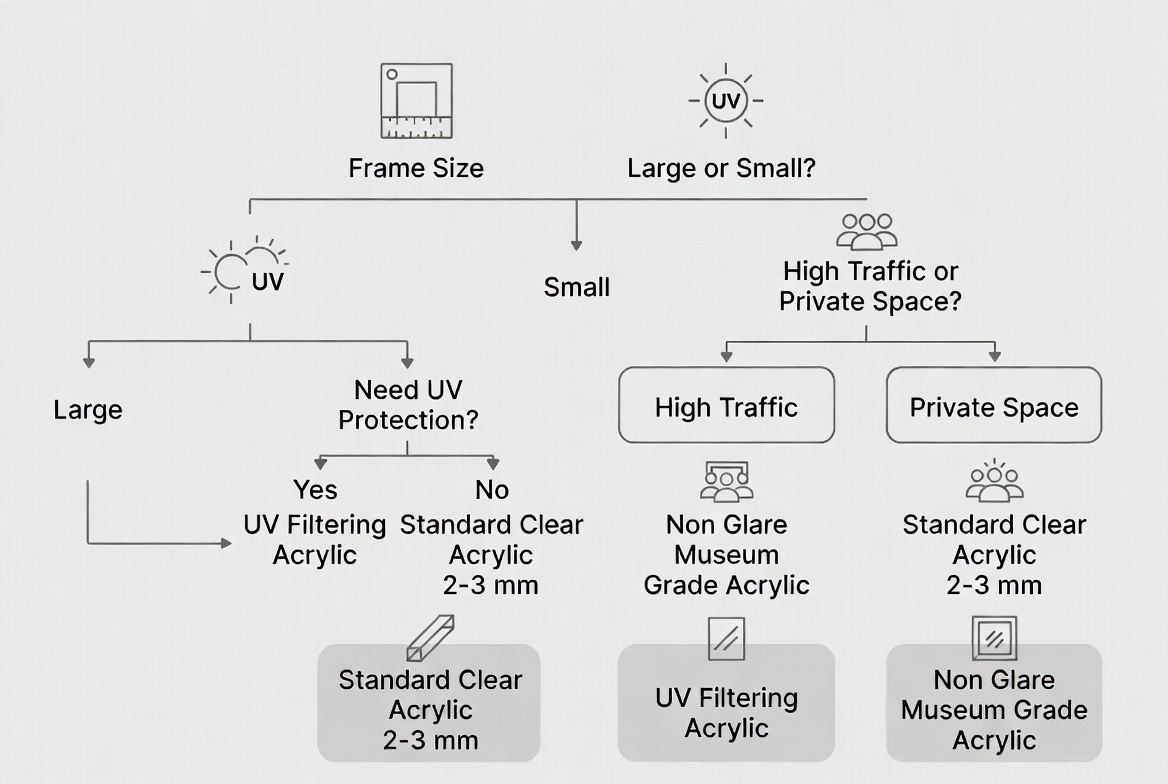Seleccionar el acr&iacute;lico adecuado para marcos