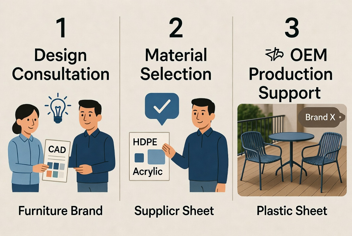 Socio de materiales de muebles de exterior OEM
