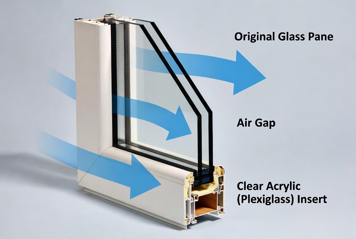 Secci&oacute;n transversal de ventana de plexigl&aacute;s aislada_2