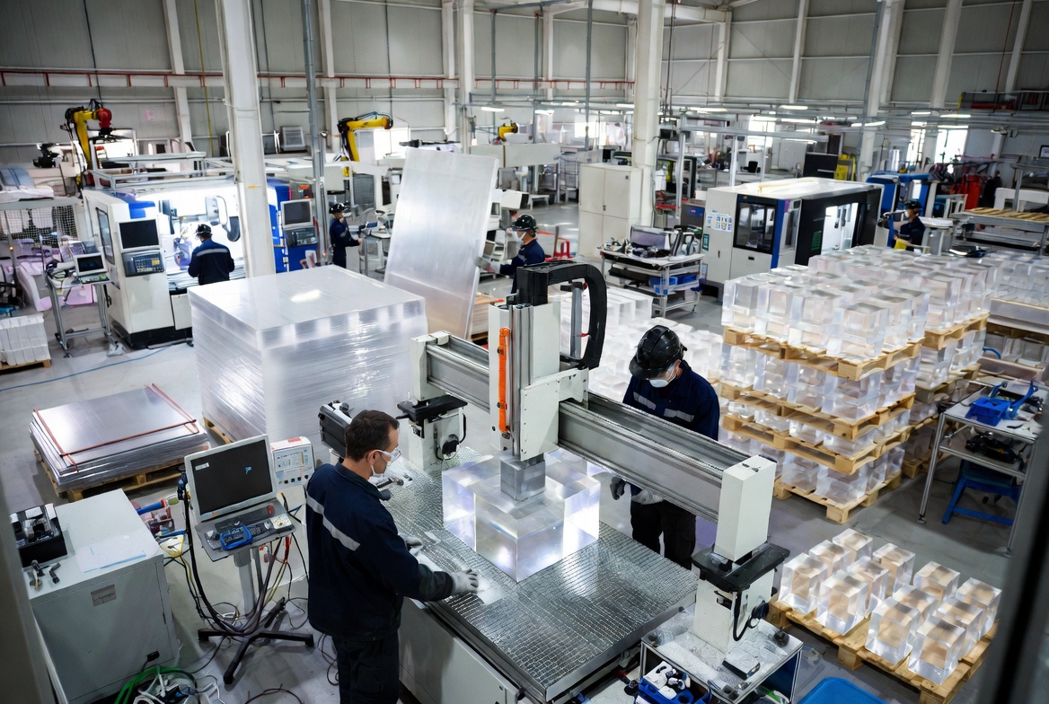 Producci&oacute;n y mecanizado de bloques acr&iacute;licos OEM